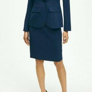 Brooks Brothers Wool Pinstripe Pencil Skirt